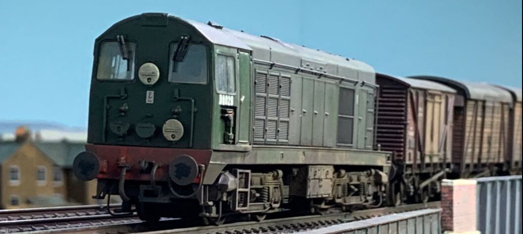Class 20 with freight train
